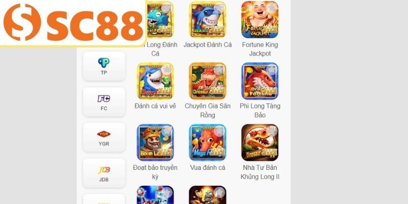 Những trò chơi bắn cá SC88 hay