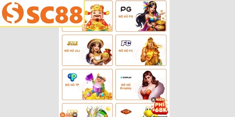 Kho game nổ hũ SC88 phong phú